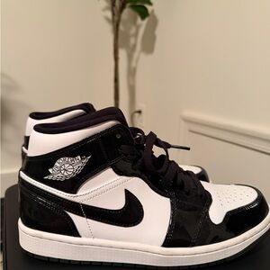Air Jordan 1 Mid Black White | Size 8.5 | New Without Box